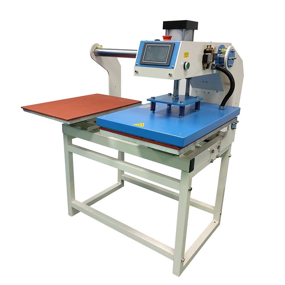 Automatic Pneumatic Dual Station Heat Press Machine with PLC Control for Garment Printing