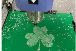 Openwork floral engraving